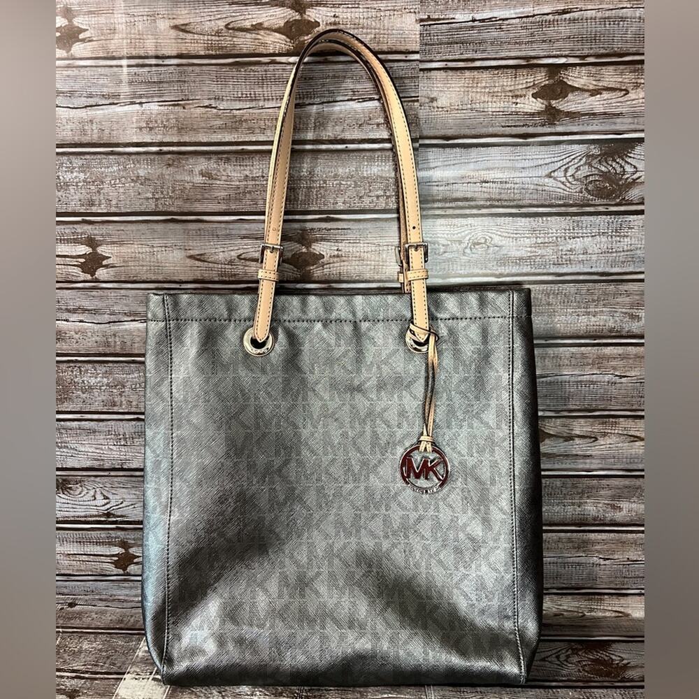 Like New Michael Kors Monogrammed Tote Bag